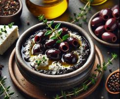 Dip z kozího sýra s olivami a tymiánem
