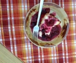 Quinoa košíčky s malinovým přelivem