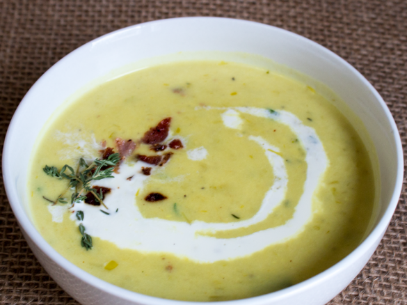 Pórkovo-smetanová polévka