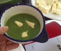 Špenátový krém s ameletkou