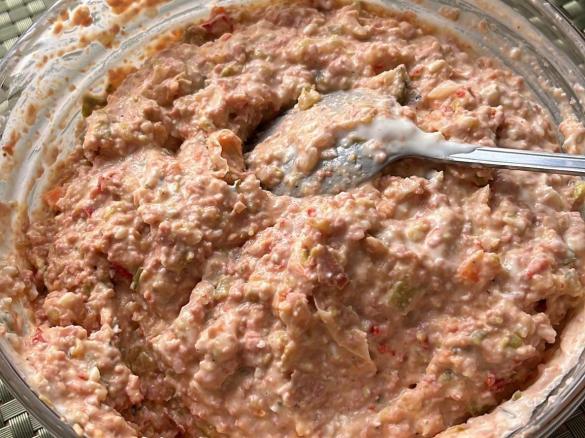 Pomazánka z moravanky a točeného salámu