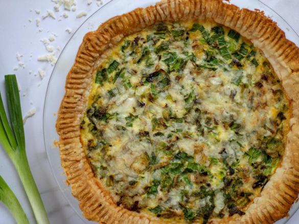 Quiche s medvědím česnekem