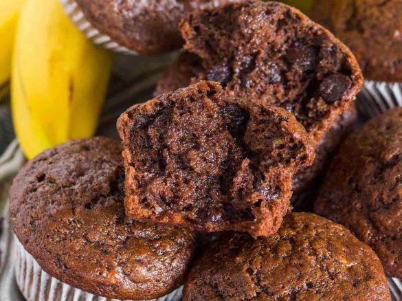 Kakaovo-banánové muffiny