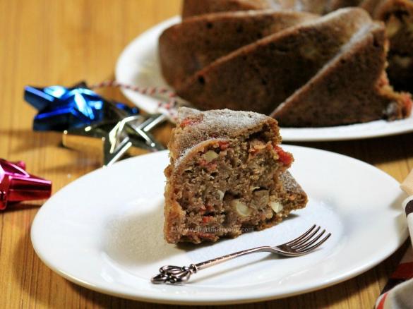 Bábovka s jablky,lněným semínkem a skořicí