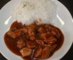 Kuřecí kousky na víně s brusinkama