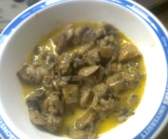 Žampionová smaženice s brynzou