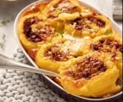 Zapečené špekové knedlíky