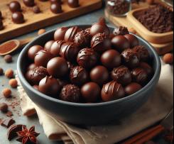 Kuličky z arašídového másla máčené v čokoládě