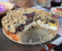 FIT ŠVESTKOVÝ KOLÁČ S MÁKEM A TVAROHEM