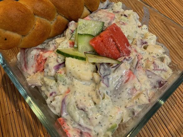 Lahodný německý matjesový salát