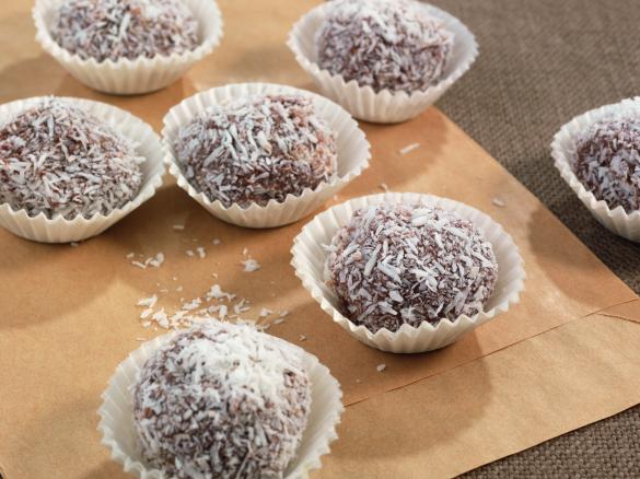 Delikátní čokoládové lanýže s kokosem