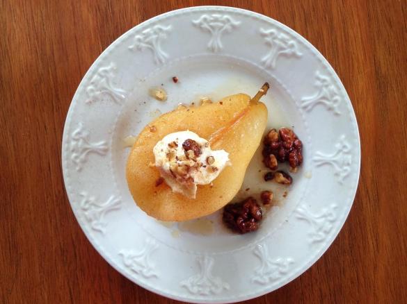 Hrušky plněné čokoládou