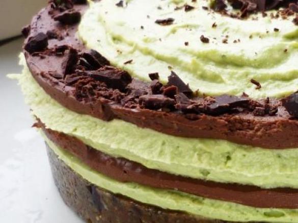 Mátovo-čokoládový Raw dort