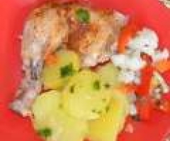 Kuřecí stehno na zázvoru s bramborem