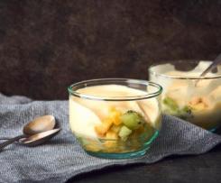 Jablka se zabaglione z jablečného vína