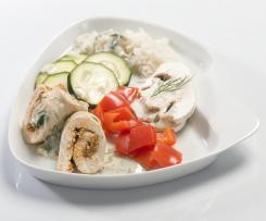 Krůtí závitky s rýží a bylinkovou omáčkou