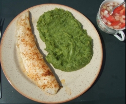 Pangasius se špenátovou kaší