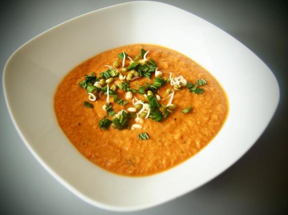 Cizrnová polévka se špenátem