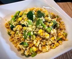 Vlažný salát s bulgurem a brokolicí