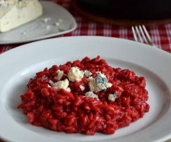 Rizoto s červenou řepou a gorgonzolou