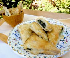 Slaný závin s houbami a špenátem