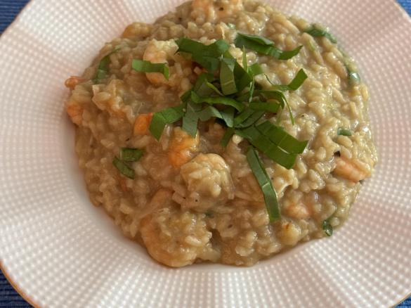 Rizoto s krevetami a šafránem