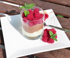 Avokádový dezert s tvarohem a "nutellou" z avokáda