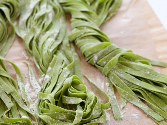 Špenátové těstoviny