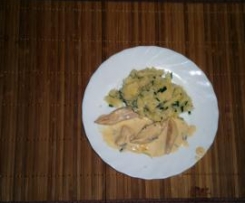 Kuřecí s rozmarýnem a šťouchanými brambory