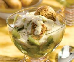 Jogurtový dezert s kiwi a vlašskými ořechy