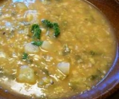 Kapustová polévka s vločkami