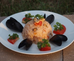 Rizoto se slávkami, rajčaty a bylinkami