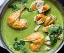 Kuře s hustou zelenou chilli omáčkou