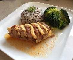 Plněná vepřová panenka s rýží a quinoou