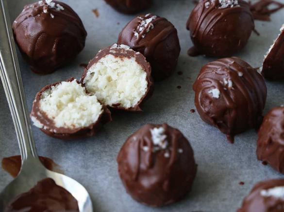 Kokosové kuličky v čokoládě