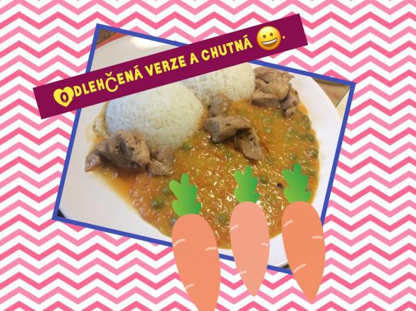 Mrkvová omáčka s vločkama a hráškem