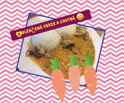 Mrkvová omáčka s vločkama a hráškem