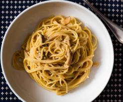 veg. Uhlířské špagety (spaghetti carbonara vegetarian)