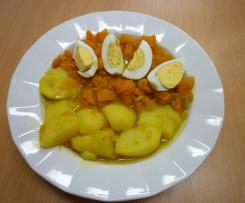 Sladkokyselá mrkev s bramborem a vejcem