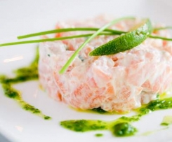 Tatarský biftek z čerstvého lososa 