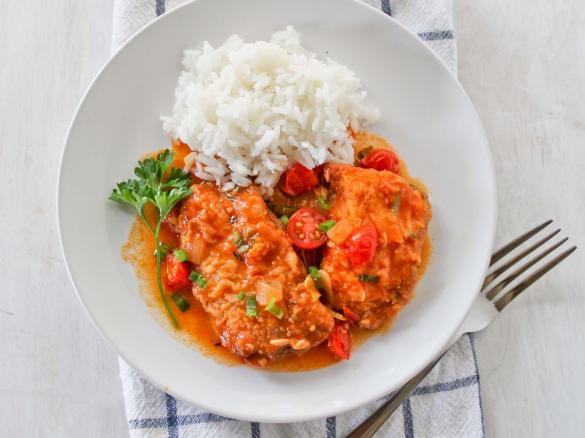 Treska na rajčatech